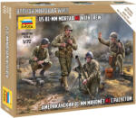 Zvezda US 81mm Mortar w/crew 1: 72 makett figura (6287) (6287)