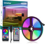 Ustellar Banda LED Ustellar 6M RGB, Sincronizare Muzica, Bluetooth, Telecomanda (48544086319)
