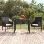 vidaXL 2 db polyrattan kerti szék párnával (319885/6)