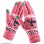 Techsuit Manusi Touchscreen - Techsuit Raindeer Woolen (ST0002) - Dark Pink (KF232513)