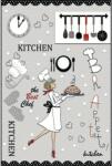 Oyo home konyhaszőnyeg, Chef modell, 120x180 cm, poliészter, digitális nyomtatás, csúszásmentes hátlap, többszínű (WOOKECE256_120x180)
