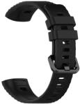 gigapack Honor Band 3 Pro pótszíj (egyedi méret, szilikon, állítható, csíkos minta) fekete (GP-88186)