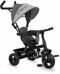 MoMi Tricicleta 5 in 1, MoMi IRIS Grey, Scaun rotativ 360Ã‚Â°, Suport pentru picioare detasabil, Maner telescopic, Cos pentru jucarii, Materiale usor de curatat - babyneeds