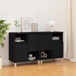 vidaXL Servante, 2 buc, negru, 60x35x70 cm, lemn prelucrat (3185720) Comoda