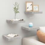 vidaXL Rafturi perete suspendate 4 buc. gri beton 23x23, 5x3, 8 cm MDF (326590) Raft