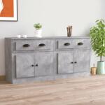 vidaXL Servante, 2 piese, gri beton, lemn prelucrat (3185267) Comoda