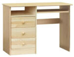 Komforttéka Janó 3 fiókos polcos fenyő íróasztal