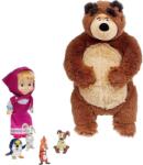 Simba Toys Set Simba Masha and the Bear Masha 12 cm cu ursulet de plus 25 cm si 4 animale - hubners Figurina