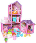 Magic Toys Pink emeletes babaház játékszett MKM601537