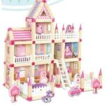 Magic Toys Fa rózsaszín kastély játékszett kiegészítőkkel MKM566113