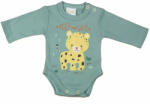  Hosszú ujjú baba body tigris mintával (62) - zöld - babyshopkaposvar