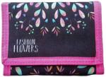 Oxy Bag fekete / pink / virágmintás textil pénztárca 7-96319