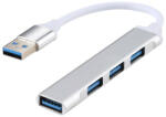 WPOWER A89 USB3.0 - 4xUSB3.0 USB HUB, ezüst (SUNS0245-S)