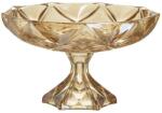 INART Platou servire cu picior din sticla Amber 32, 5 cm x 20 cm (6-70-504-0083) Tava