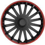 VERSACO Set 4 capace roti model CRISTAL 16" - RED & BLACK (AVX-AM10295) - gabiluciauto