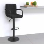 vidaXL Scaun de bar, negru, catifea (334645)