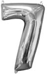 Amscan Szám Fólia lufi 7-es, Silver 66*43 cm (DPA3196101)