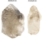  Cuart Elestial Fumuriu Mineral Natural Brut - 81-88 x 43-59 x 26-34 mm - ( XXL ) - 1 Buc
