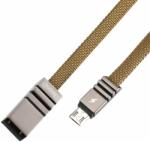 REMAX Weave RC-081m USB/micro USB kábel szövet szigeteléssel 1m 2.1A zöld