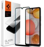 Spigen Samsung A42 5G kijelzővédő üvegfólia fekete kerettel Spigen Glass. Fc (AGL02305)