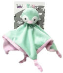 Tulilo puha plüss csörgő, alvókendő - zöld/rózsaszín kacsa