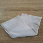 Textil Set 12 buc batiste din bumbac moale, albe, pentru barbati (EDS678) Prosop