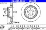 ATE Disc frana ATE 24.0128-0259.1 (24.0128-0259.1)