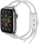 Baseus Apple Watch 4/5/6/7/8/SE/Ultra (42/44/45/49mm) óraszíj méretre állítható fehér/rózsaszín Baseus Lets go (LBAPWA4-B24)