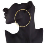  70 mm karika fülbevaló, arany színű nemesacél női fülbevaló