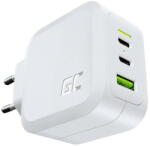Green Cell Incarcator de retea GC PowerGaN 65W 2x USB-C Power Delivery, 1x USB-A Quick Charge 3.0 Alb (31011) - vexio