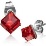 Saját készítésű ékszer Swarovski KOCKA ALAKÚ FÜLBEVALÓ - light siam