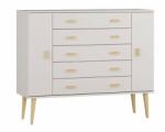 Komforttéka Lara fenyő komód 2 ajtós 5 fiókos 175