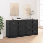 vidaXL Servante, 2 piese, negru, lemn prelucrat (3185280) Comoda