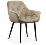  Scaun dining catifea BUC 257 bej