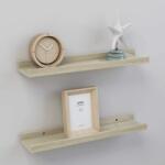 vidaXL Rafturi de perete, 2 buc. , stejar sonoma, 40x9x3 cm (326679) Raft