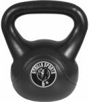 Gorilla Sports Kettlebell súlyzó műanyag 6 kg fekete