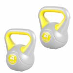 Gorilla Sports Kettlebell súlyzó szett műanyag 2 x 4 kg (101131-00006-0014) - kokiskashop