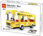 WANGE Intercity sárga busz | 231 db építőkocka | lego-kompatibilis építőjáték | WANGE 3971 (3971)