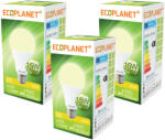 ECOPLANET Set 3 buc - Bec LED Ecoplanet, E27, 15W, 120W, 1425 LM, F, lumina calda 3000K, Alb, Mat (ECO-0010X3)