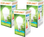ECOPLANET Set 3 buc - Bec LED Ecoplanet, E27, 15W, 120W, 1425 LM, F, lumina rece 6500K, Alb, Mat (ECO-0009X3)