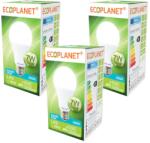 ECOPLANET Set 3 buc - Bec LED Ecoplanet, E27, 7W (60W), 630 LM, F, lumina rece 6500K, Mat (ECO-0003X3)