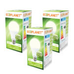 ECOPLANET Set 3 buc - Bec LED Ecoplanet, E27, 15W, 120W, 1425 LM, F, lumina neutra 4000K, Alb, Mat (ECO-0074X3)