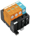  Weidmüller 1352030000 VPU I 3+1 R LCF 280V/12, 5KA I. osztályú levezető LPL III/IV egységhez, 12, 5 kA, 230/400 V TN-CS, Túlfeszültség-levezető, Kisfeszültség, telekommunikációs érin (1352030000)