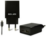 Beline hálózati töltő 2xUSB csatlakozóval és USB-A - microUSB kábellel 2A fekete
