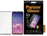 Panzer lekerekített Super+ Samsung Galaxy S10 G973 tokbarát ujjlenyomat-mentes fekete képernyővédő fólia