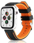 Beline Apple Watch szilikon óraszíj 42/44/45/49mm narancssárga / fekete