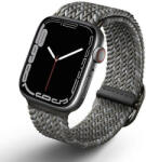 UNIQ óraszíj Aspen Apple Watch 44/42/45 mm Series 1/2/3/4/4/5/6/7/8/9/SE/SE2 fonott DE pebble szürke