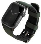 UNIQ óraszíj Linus Apple Watch Series 1/2/3/4/4/5/6/7/8/9/9/SE/SE2/Ultra/Ultra 2 42/44/45/49mm. Airosoft szilikon moha zöld
