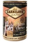 CARNILOVE 6x400g Carnilove Puppies Wild Meat Somon si Curcan hrana umeda caini junior conserva