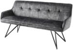 Invicta interior Banca EUPHORIA 160 cm catifea gri inchis (43127)
